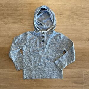 J Crew Crewcuts Boys Gray Heathered Henley Hoodie 3T